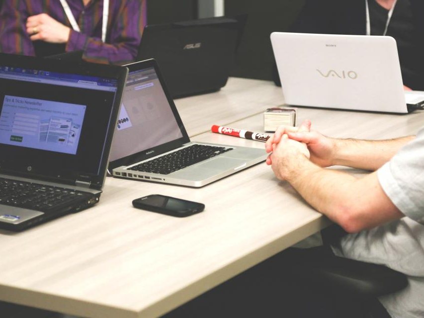 People working together around a table